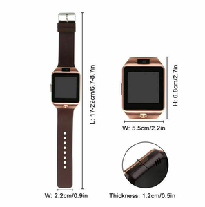 Smartwatch dz09, 2019 multi-função, touch screen, câmera, mp3, playback, suporte para cartão sim, 380ma