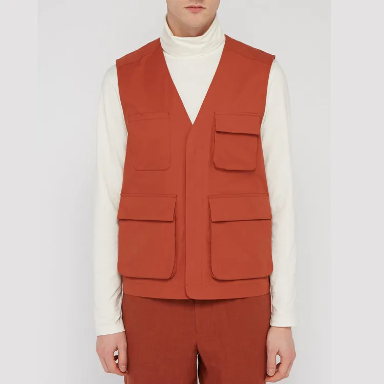 Colete casual masculino, jaqueta casual masculina sem mangas de algodão, multiuso, de trabalho