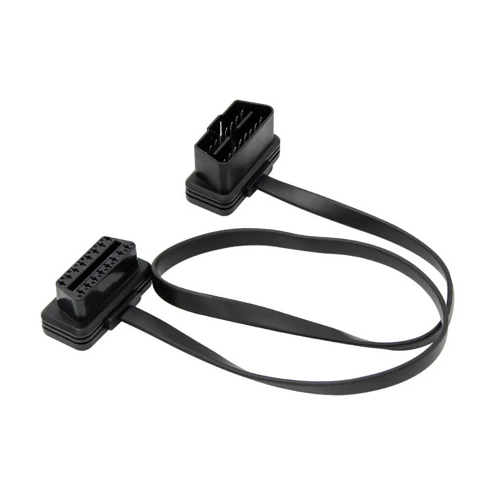 Cavo di prolunga piatto OBD2 sottile come Noodle 16PIN ELM327 maschio a femmina OBDII Splitter 60cm obdii Obd ii adattatore per connettore del cavo