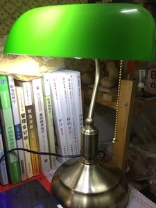 古典复古灯绿色银行家灯罩台灯