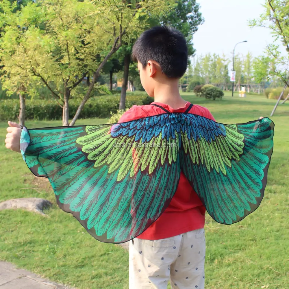 Disfraces de Navidad para niños, capas de alas de pájaro para niños de 3 a 13 años
