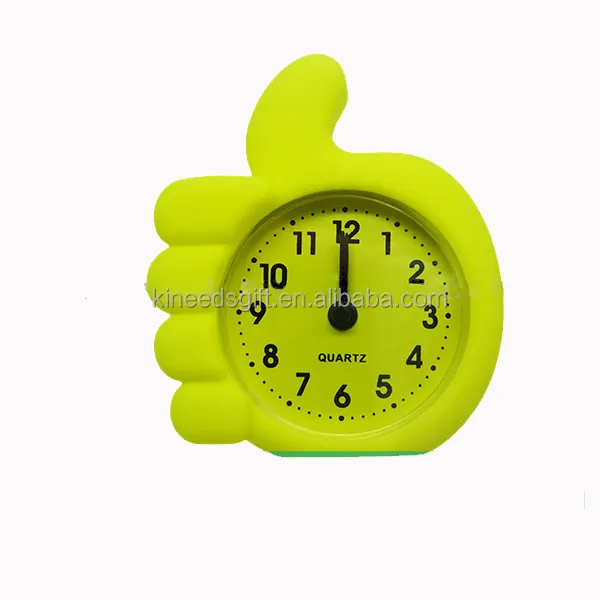 Creativo Mini di Colore Della Caramella Viso Tondo di Gomma di Silicone Digital Alarm Clock