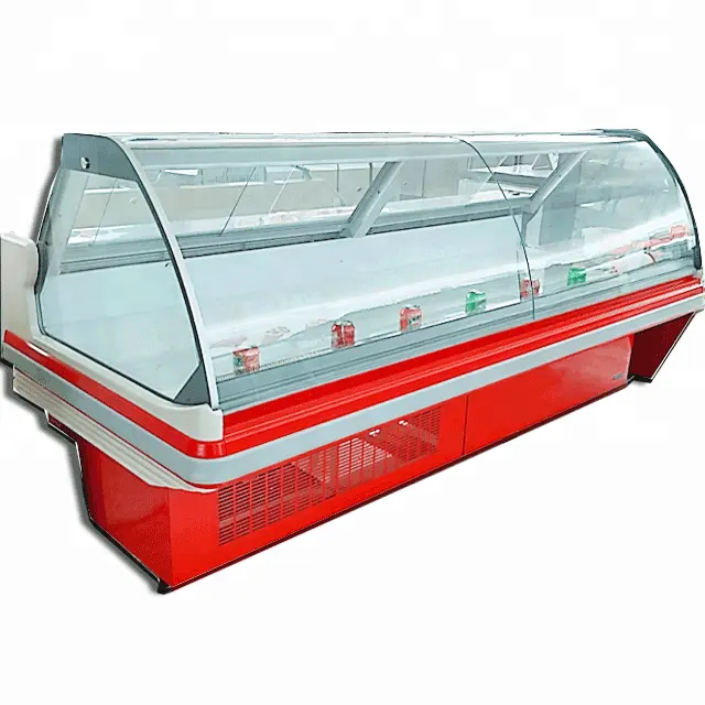 Supermarket Food Cooked Food Meat chest Chiller Upright Display Glass Door Fridge Refrigerator Equipment