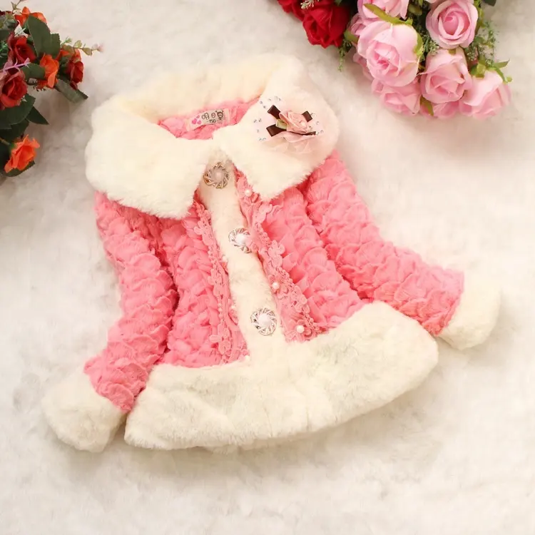 2018 아기 여자 겨울 드레스 코트 도매 어린이 의류