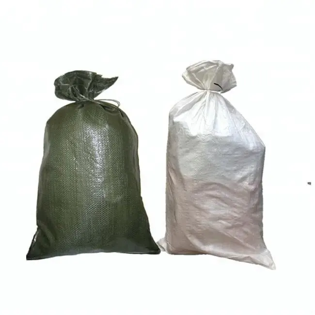Sacos de material pp 50kg revestidos, barato preço de tecido polipropileno agrícola reciclado saco de lixo para construção de resíduos