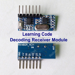 433 MHz Wireless Receiver Lerncode Decoder Modul 4 Ch Ausgang Diy Kit mit Lernt aste für Fernbedienung 1527 Codierung - Product Image 2
