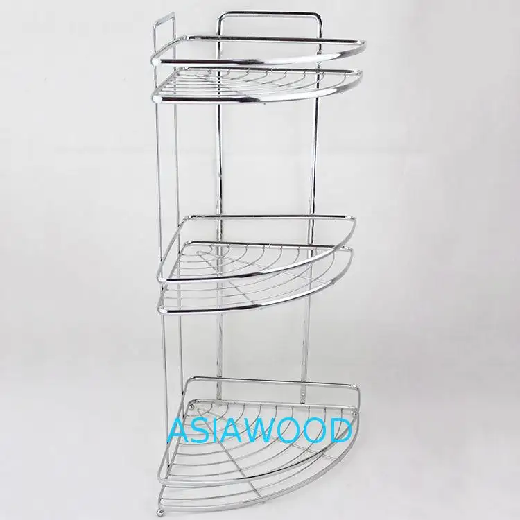 Top quality bathroom rack for shower corner 3 layers