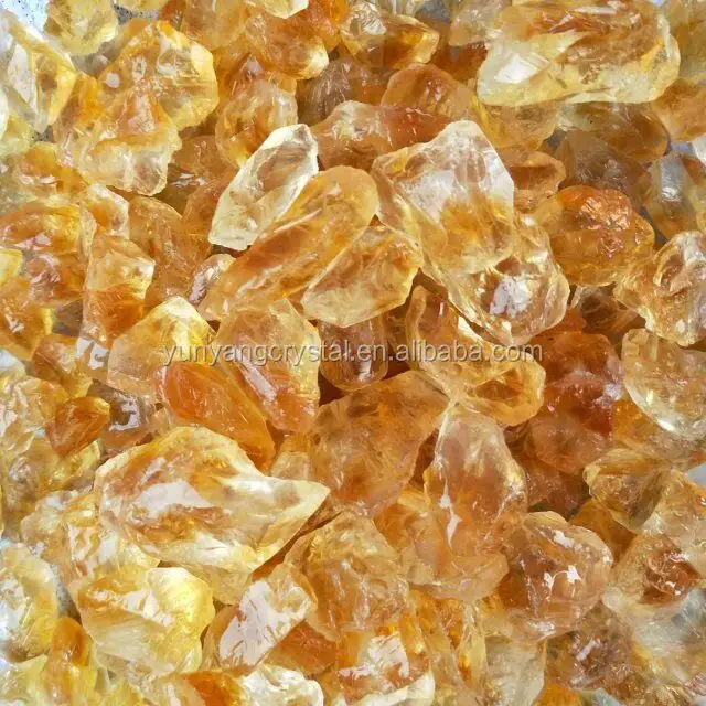 Pedra de cascalho de cristal, macadão para decoração de casa cor amarela natural preciosa