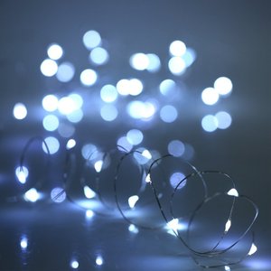 Jardín/vacaciones/decoración Mini luces de la batería de 12v de plata de alambre de cobre Alambre de luz LED de cadena