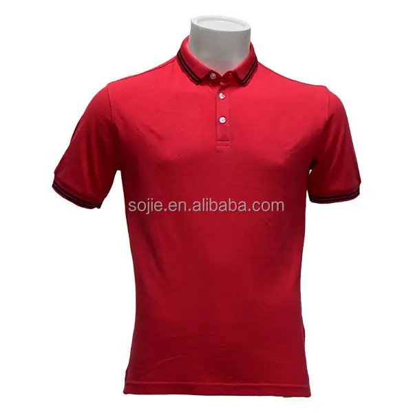 ราคาถูกที่มีคุณภาพสูงเสื้อโปโลปกสีแดงผู้ชายเสื้อโปโลประเทศไทยเสื้อผ้าผู้ผลิต