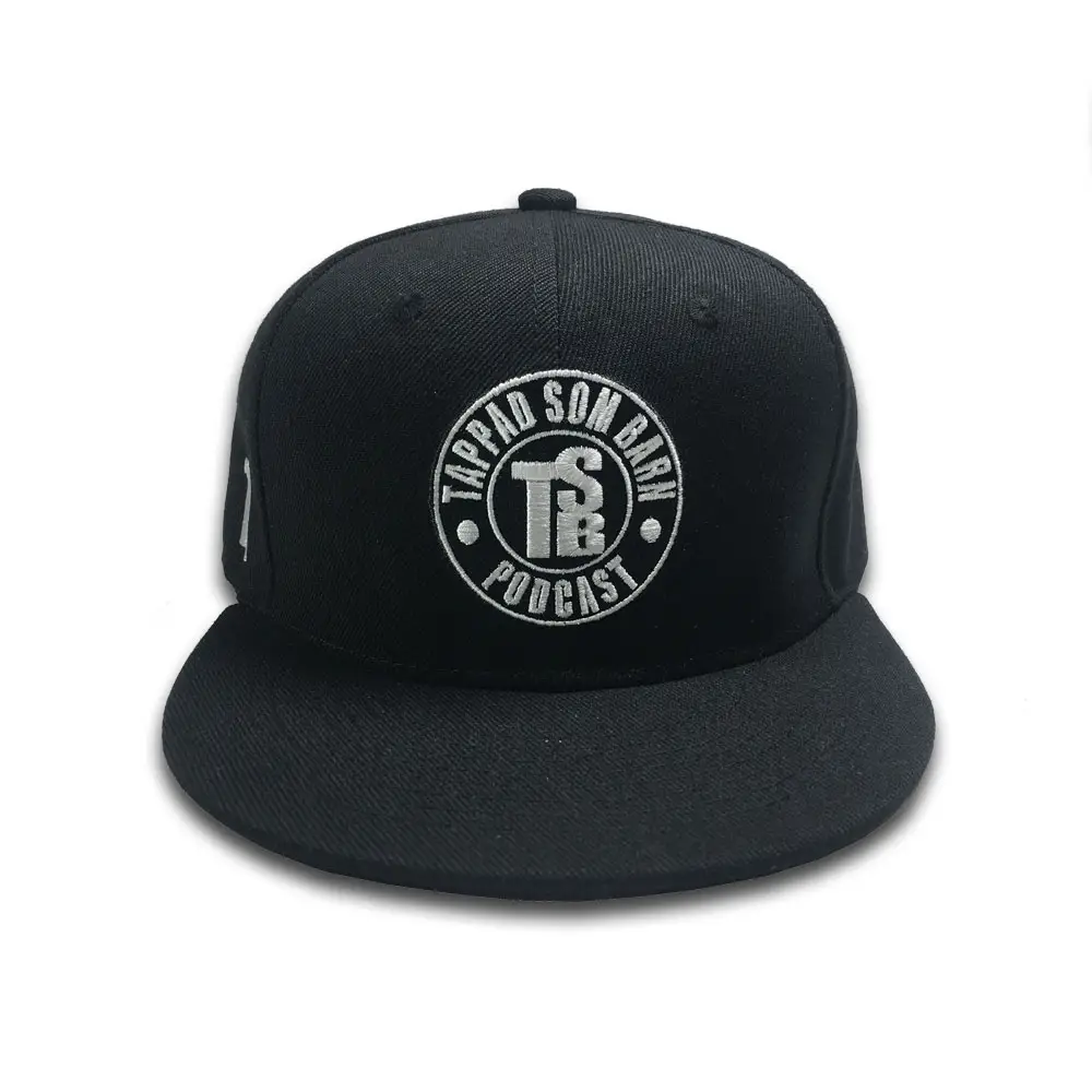 Pequeno oem logotipo bordado da aba plana, chapéu de snapback personalizado hip hop