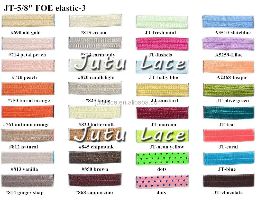NEW HOT SALE!!5/8'' good elastic FOE, glitter elastic ribbon/ solid hairband/ hair accessories