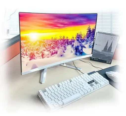 Nhà Máy Giá 24 ''Tất Cả Trong Một PC Intel Core I7 2620M 4GB RAM 500GB HDD Đường Cong Màn Hình Tích Hợp Thẻ Máy Tính Để Bàn Tất Cả Trong Một Máy Tính