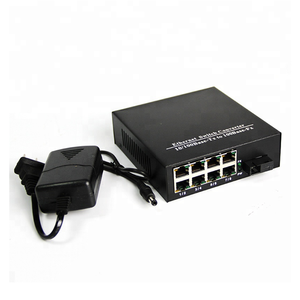 Produttore Prezzo Singola Modalità Singola Fibra 1 In Fibra di 8 RJ45 Porta Fast Ethernet Ottica Media Converter - Product Image 1
