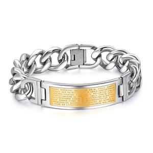 MECYLIFE Christian <strong>Pray</strong> <strong>Bible</strong> Religious Jewelry Stainless Steel Men Bracelet