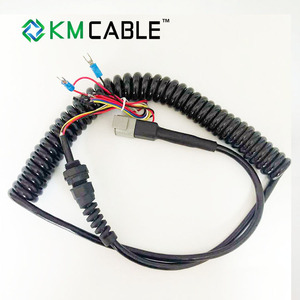 144065 PUR elektronik kablo demeti wirecurly kabloları spiral kablolar ekranlanmamış sarmal kablo, 6 7 8 çekirdekli bobin kablosu - Product Image 3