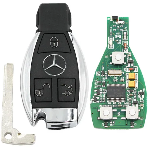 Benzs all'ingrosso CN Auto veicolo remoto Chaves Mercedes chiave 3 pulsanti 315/433mhz metallo nero CG Voiture Llave chiave intelligente per Auto