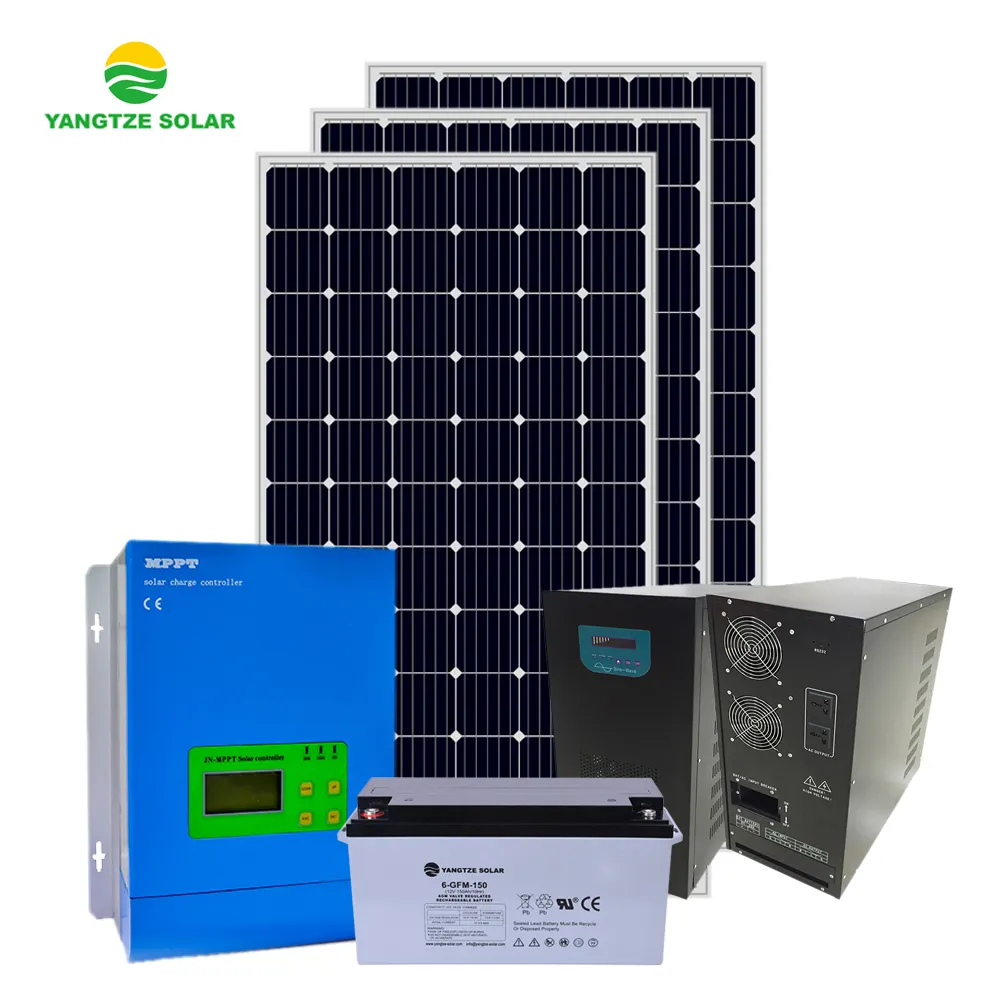 Yangtze 20w 50w 100w mini panel solar sistema de iluminación del hogar kit