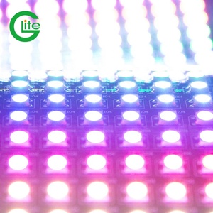 Rgb Led Matrix 16X16 8X32 8X8 Led พิกเซล WS2812B แผง LED แบบยืดหยุ่นแบบดิจิตอล - Product Image 5