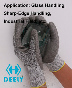 3/5 级 HPPE 耐切割手套 <span class=keywords><strong>en388</strong></span> 4543 手工手套，质量好，价格具有竞争力
