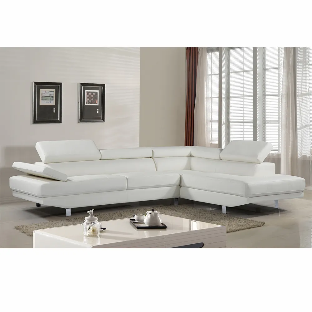 Hot sale living room funiture modern european leather corner sofa