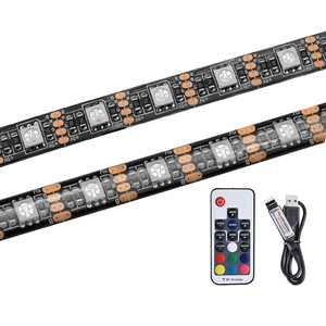 5V USB供电的黑色PCB RGB 5050 led灯条60led/m电视背光带自粘背衬带led RGB灯带设置 - Product Image 1