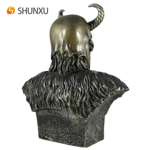 Ince Heykel Yüksek Kaliteli Reçine Loki Zırhlı Tanrı Boynuzları Kafa Büstü Heykeli Heykelcik Heykel - Product Image 3