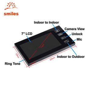 7 \ "citofono campanello Video con cavo resistente alle intemperie con Touch Screen LCD 1-Kit per Monitor 1 Video - Product Image 2