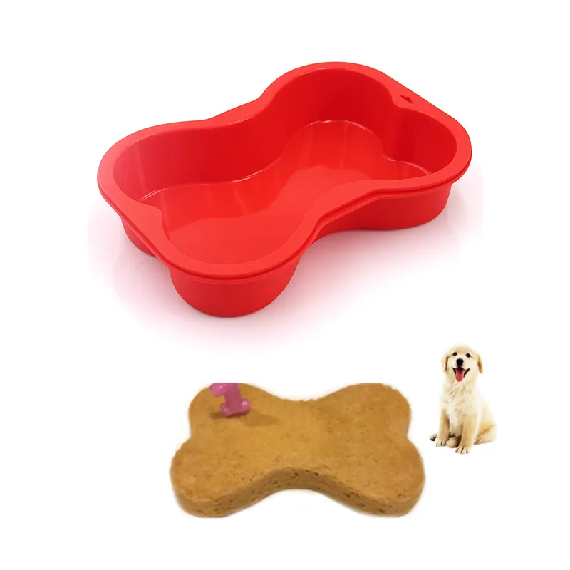 2023 Hot Selling Silikon Hunde knochen form Kuchen form Backform für Welpen Geburtstags torte Mix Neuheit