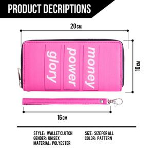 高品质粉色旅行钱包，带手柄大容量拉链封口防水时尚款式 - Product Image 3