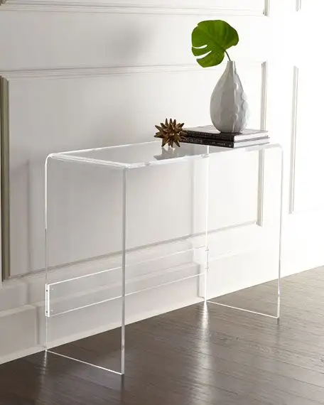 Console miroir en acrylique transparent, pièces, moderne, meuble de maison en verre nickite