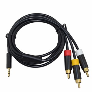 1.8m 6ft 3.5mm erkek AV + L/R Video kablosu adaptörü XBox 360 E konsolu AV kablosu için yüksek kalite hızlı gemi - Product Image 3