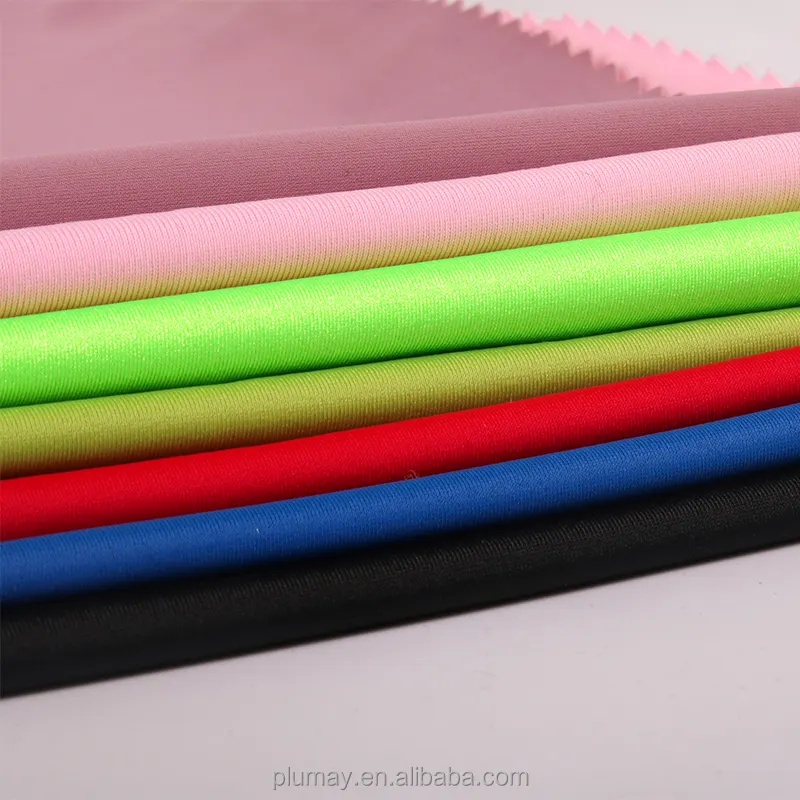 87% Polyester 13%Spandex warp knitted satin tricot matte lycra fabric for swimwear clothing textile custom elastic garment
