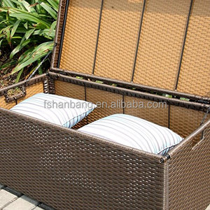 Wicker Patio Deck Pool Hộp Lưu Trữ Ngực Trunk Đệm Gối Đồ Chơi Bin Poolside Lưu Trữ - Product Image 3