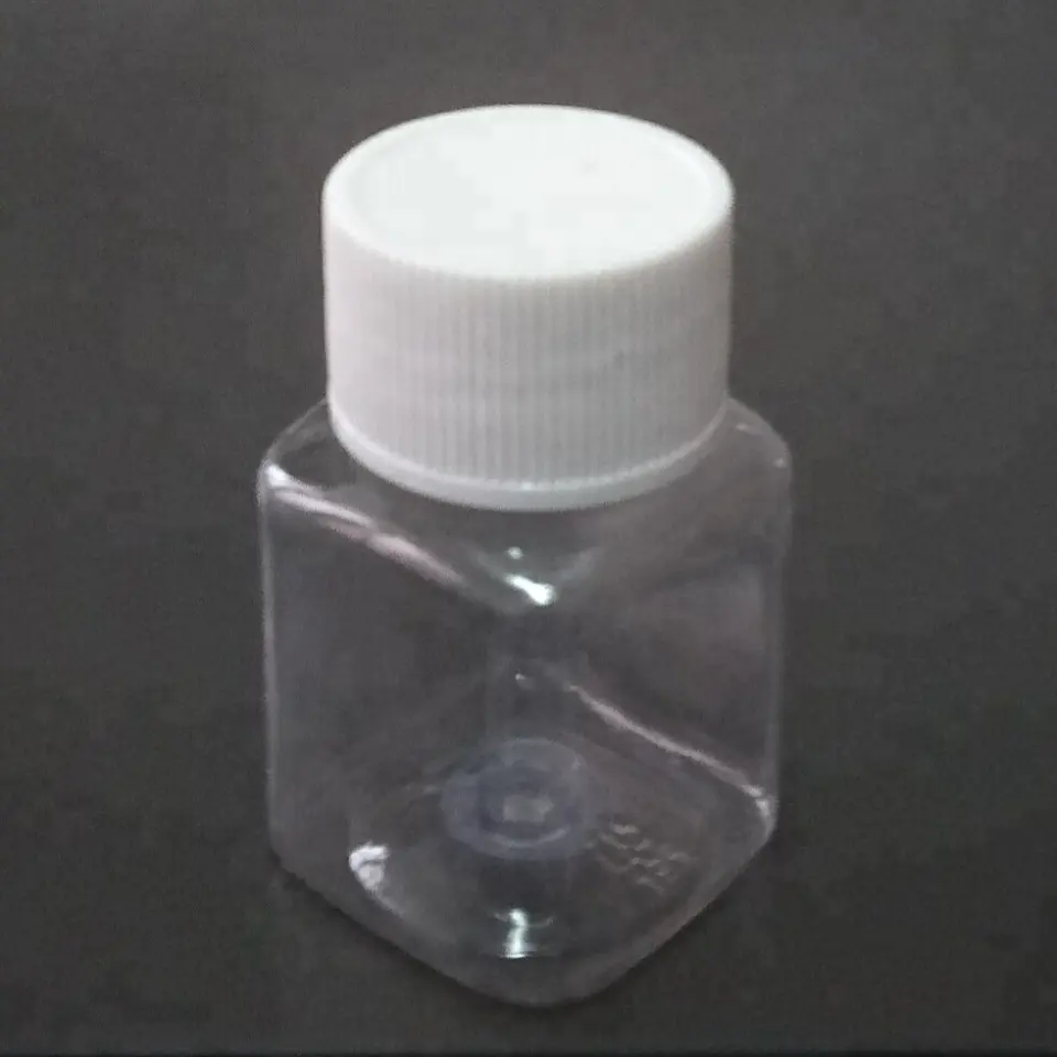 1 oz 30 ml transparente quadratische kunststoff-PET-flasche
