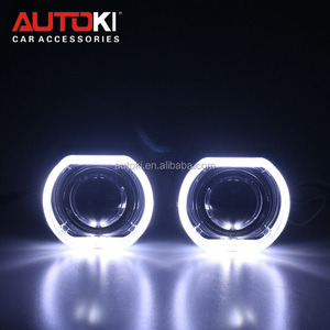 AUTOKI 2016 2.5 אינץ <span class=keywords><strong>X5</strong></span> Led מדריך DRL מלאך עיניים דו קסנון מקרן עדשת אור