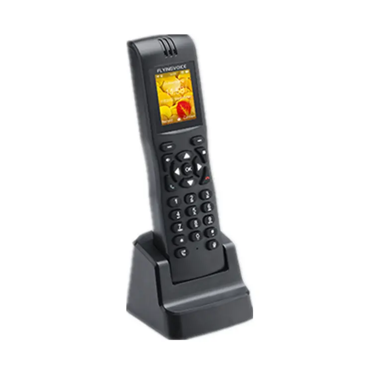 Tela colorida de telefone do ip wi-fi, flyingvoz fip16 dect ip telefone sem fio para casa