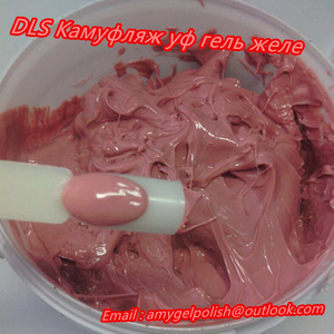 DLS 免费样品厚覆盖粉红色凝胶迷彩紫外线凝胶果冻