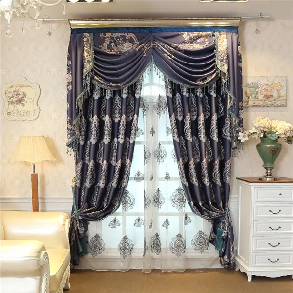 Роскошный европейский стиль занавески дизайнерские затемненные занавески ткань для шторы на окна для гостиной
