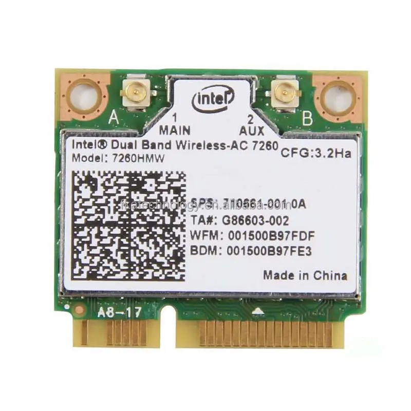 Intel Wireless-AC 7260 7260HMW 802.11AC Двухдиапазонная BT4.0 PCIe Половина Мини Wi-Fi карта