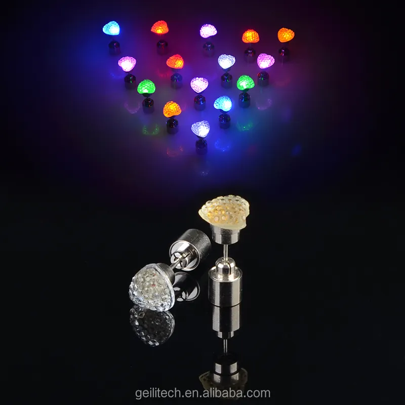 Boucles d'oreilles led 9 couleurs, bon marché, prix d'usine, 8 modèles, nouveauté