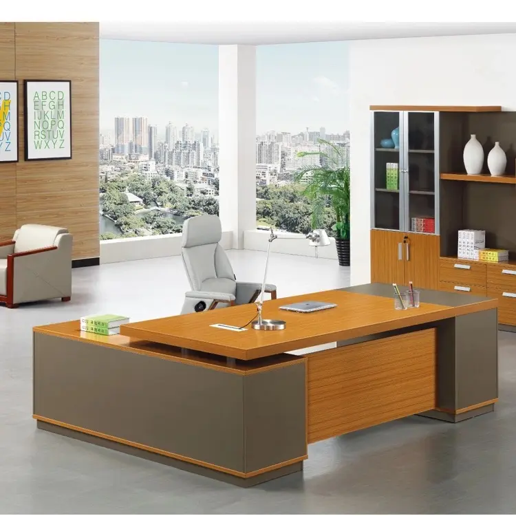 Escritorio de oficina para JBX-003, mesa de oficina moderna, cómoda, reclinable, Ejecutivo