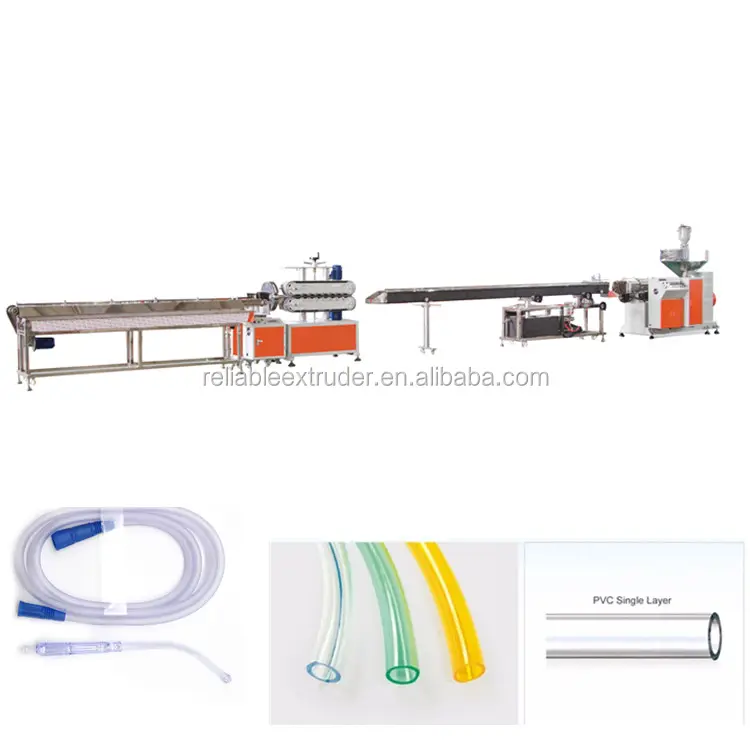 Çin fabrika PVC boru tıbbi tüp eksrüzyon makinesi kateter ekstrüzyon makinesi hattı yapma