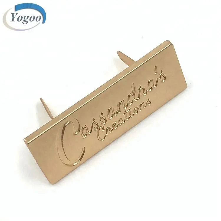 Factory Direct Customized Brand Name Engraved Metal Handbag Plate Logo for Bags