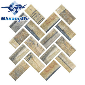 Oyster Look Green Stone Texture 45X95Mm 2X4 Gạch Gốm Bar Siêu Thị Đặc Biệt Sảnh Nhà Bếp Tường Backsplash Gạch Tàu Điện Ngầm - Product Image 6