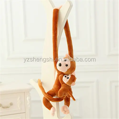 Amostra grátis venda Quente braço longo macaco de pelúcia brinquedos de pelúcia bonito brinquedos braço pendurado cortinas