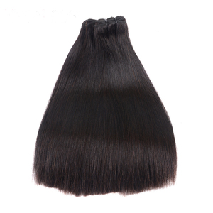 Guangzhou Guarantee Hair Super Double Drawn Brazilian Virgin Unprocessed Straight Human Hair <strong>Bundles</strong> with Closure - Product Image 1