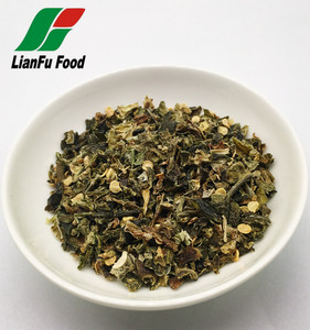 Steam Treatment Bulk Hot Sell Green Chili Pepper Flakes Dehydrated <strong>Dried</strong> <strong>Jalapeno</strong> Diced 1/4&quot;