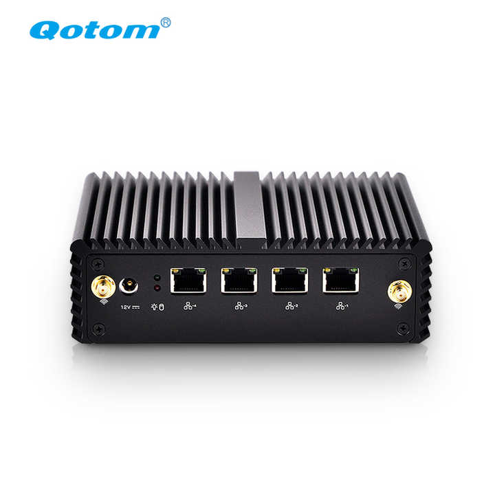 Qotom Q190G4N Quad Core 4 Gigabit LAN Barebone Router J1900 Mini Computer PC