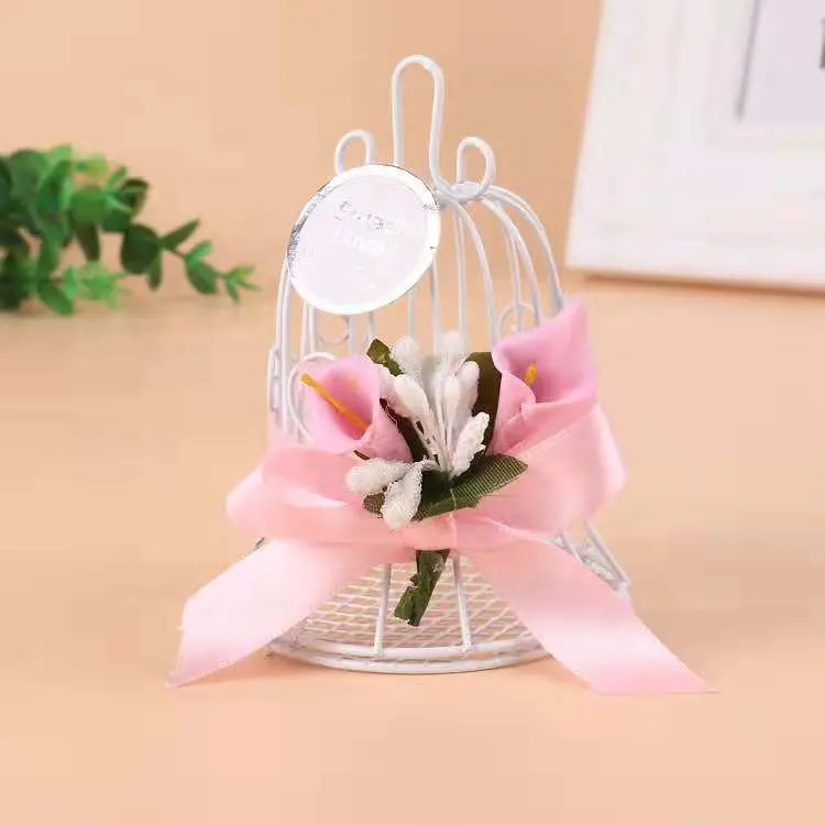 New creative wedding supplies birdcage bells tinplate chocolate gift box